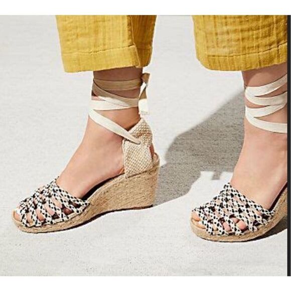 Free People Amalfi Coast Wedge Natural Size EU 37 - Picture 2 of 11